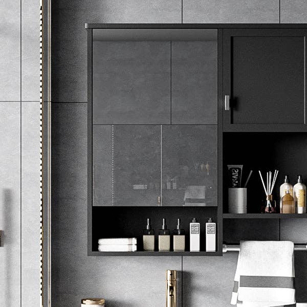 39F Inc. - Wholesale Cabinet - 29x28in Black Wall Mounted Bathroom Cabinet with Mirror23