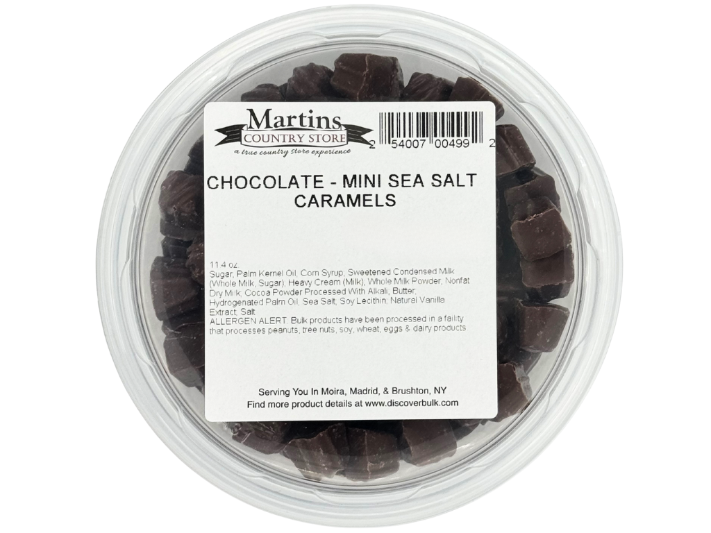Martin's Country Store LLC - Wholesale Chocolate Covered Sweets - MINI CHOCOLATE SEA SALT CARAMELS  11.43