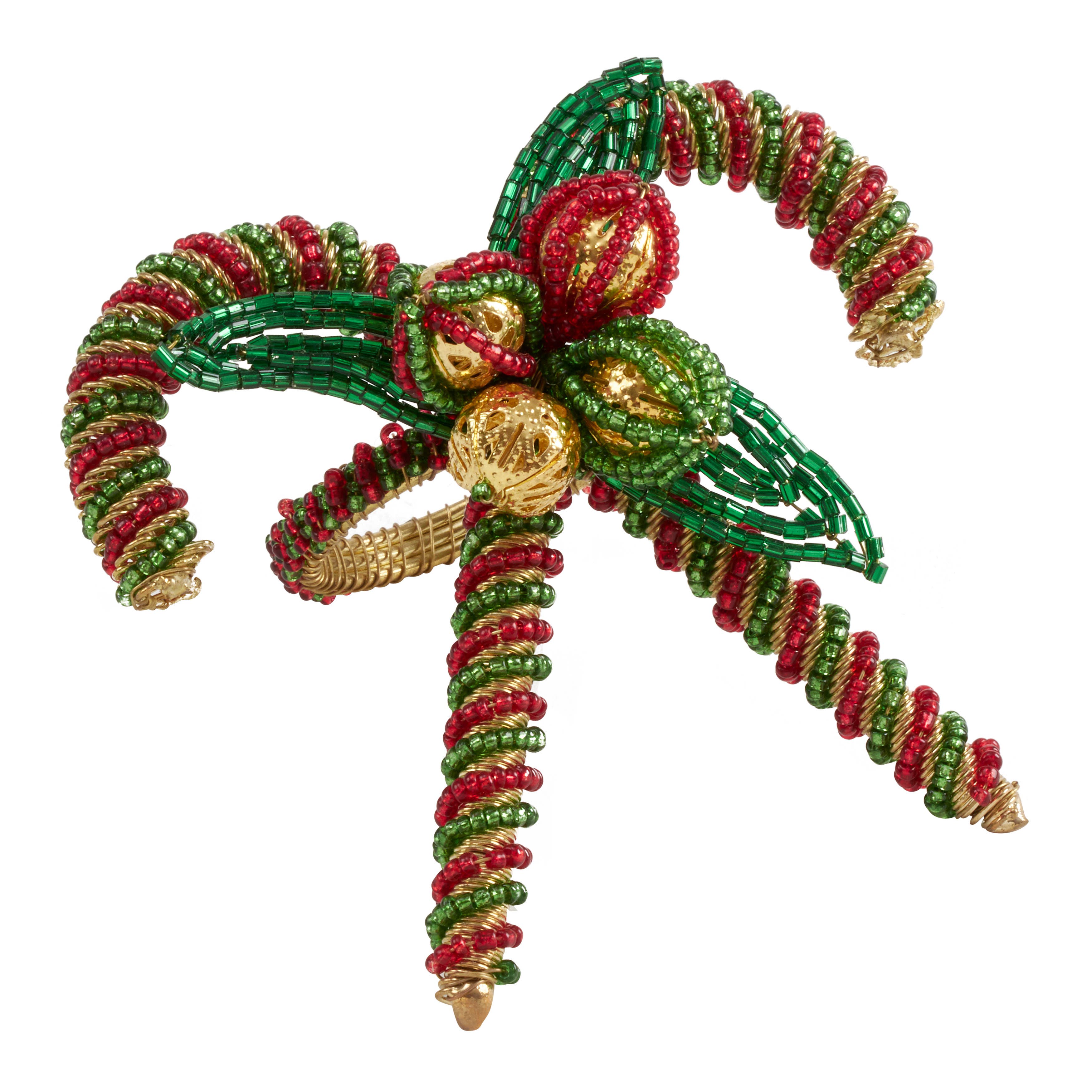 Saro Lifestyle - Wholesale Napkin Ring - Candy Cane Napkin Ring9