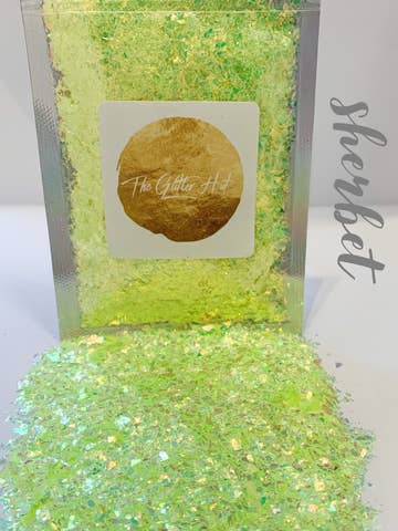 Mylar Flakes - Sherbet for wholesale by The Glitter Hut