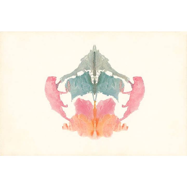 Found Image Press - Wholesale Magnet - Magnet FG-333 Rorschach Test in Red, Blue and Gray