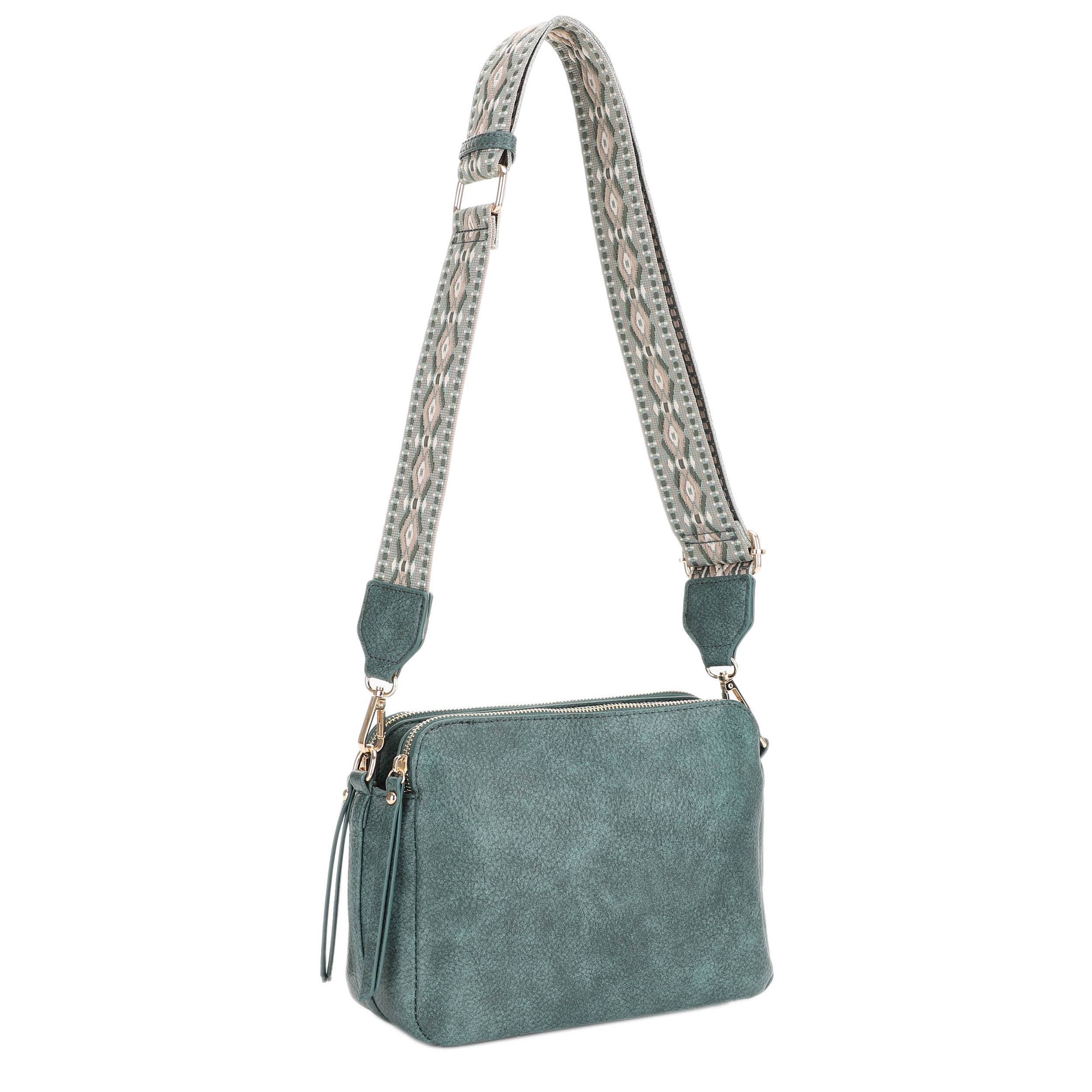 MiMi Wholesale - Wholesale Crossbody Bag - Women's - EJ60197 Mila 3 Compartment Crossbody Bag With Guitar Strap5