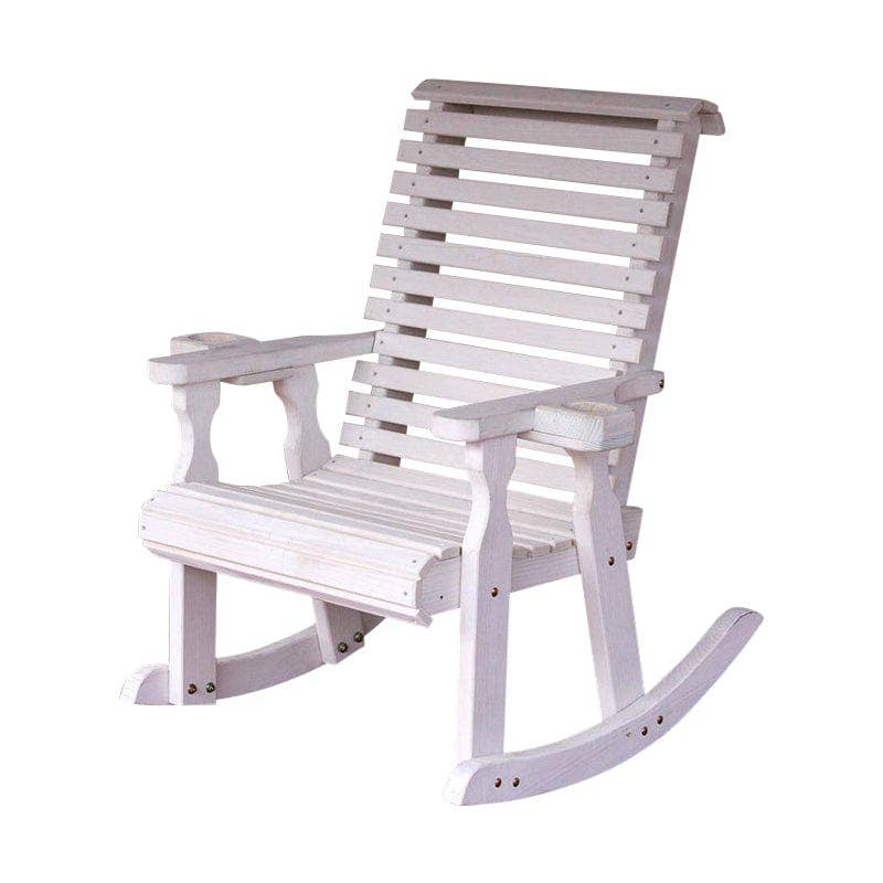 The Porch Swing Company - Wholesale Rocking Chair - Amish Casual Heavy Duty Roll Back Wooden Outdoor Rocking Chair10