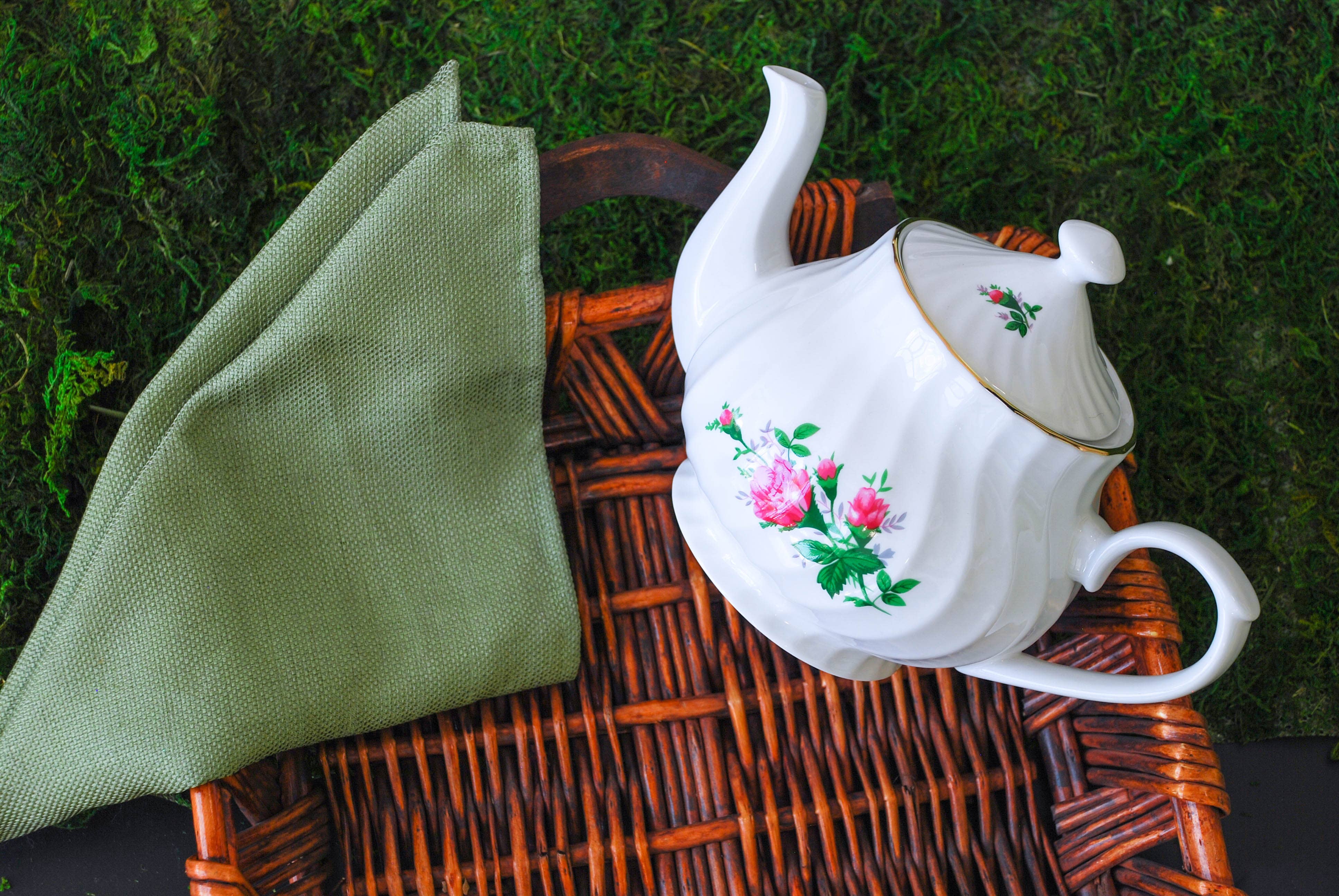 Lynns - Venta al por mayor Teteras - Tetera elegante de porcelana de 1,1 L con diseño vintage en espiral16