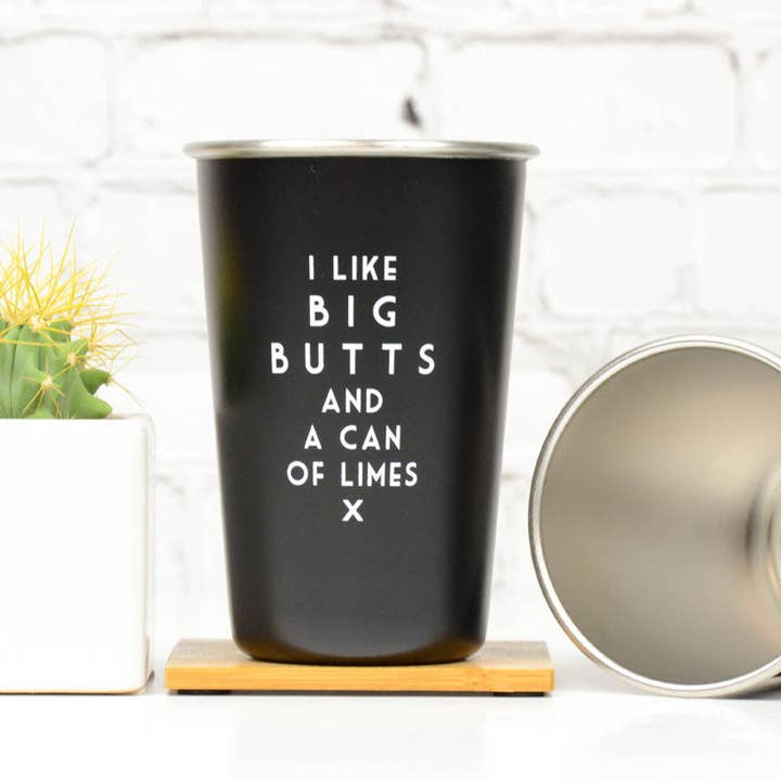 Meriwether - Wholesale Beer Glass/Mug - I like big butts... Misheard Lyrics Pint Glass. Case Pack of 6