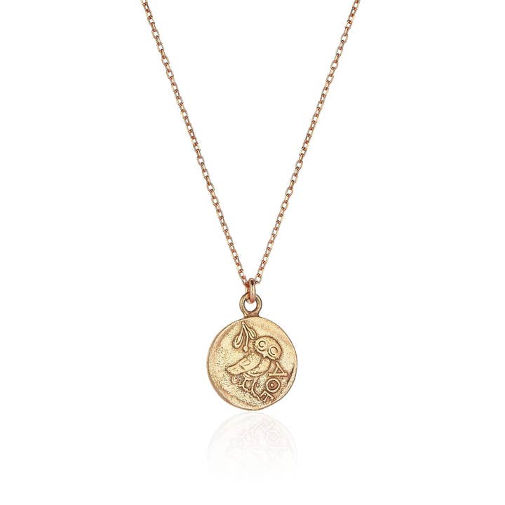 Ancient Things - Venta al por mayor Collares con colgantes/abalorios - Collar de Atenea y búho | Réplica con calidad de museo