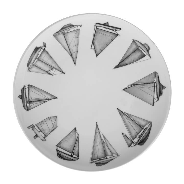 Sailboats Dinner Plate for wholesale by Whitney Wares