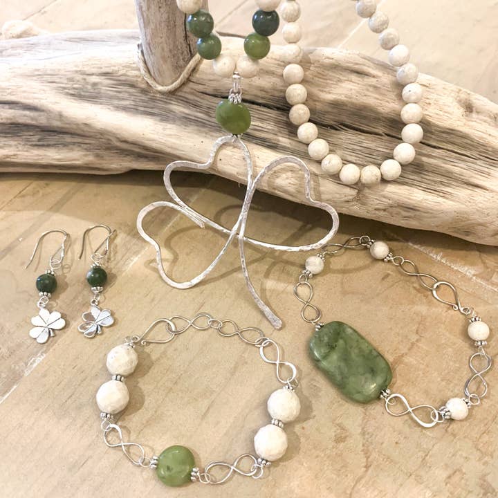 Barefoot on the Bay - Wholesale Beaded Bracelet - Irish Collection - Connemara Marble Infinity Bracelets