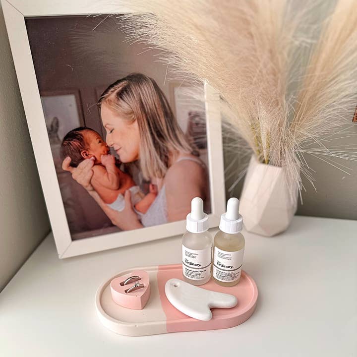 Tabuleiro de Joias Oval Dividido Rosa Bebé por atacado de Your Lovely Thing