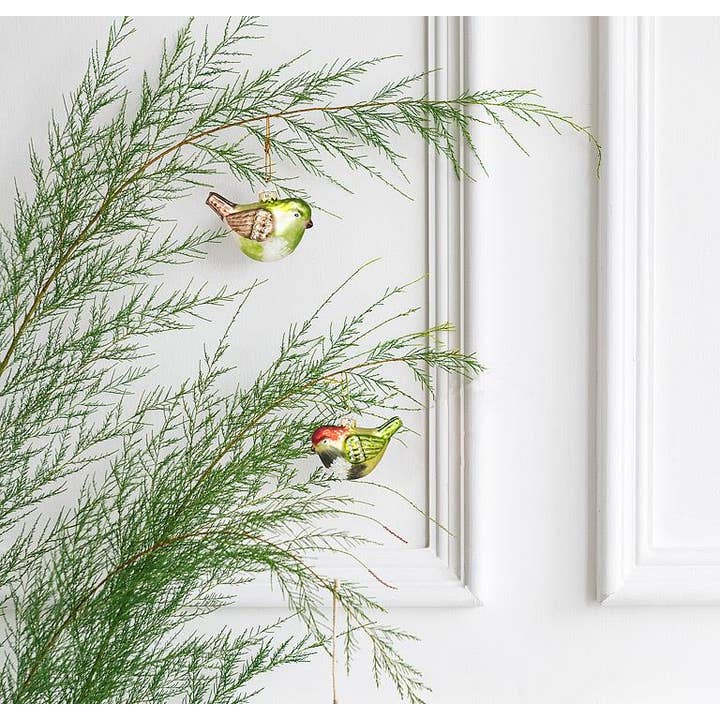 Abbott - Wholesale Ornament Set - Perched Wren Ornament - 6 Assorted - 2.5"L2