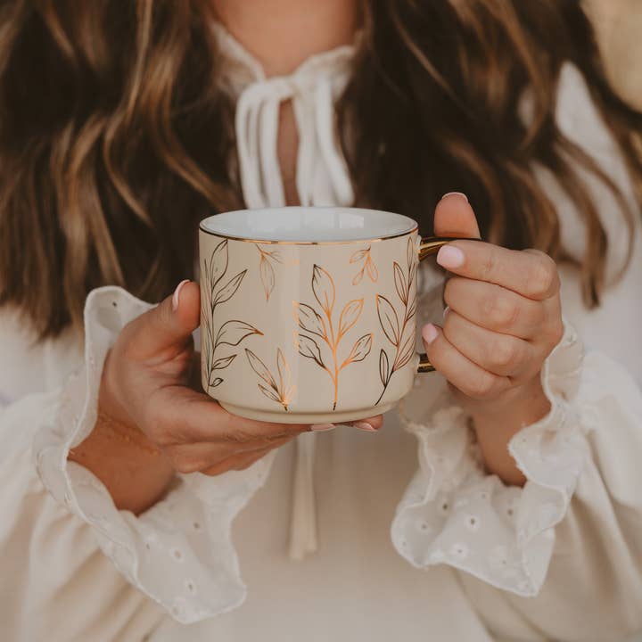 Sweet Water Decor - Wholesale Coffee Mug - Gold Leaves Coffee Mug - Fall Decor & Gifts2