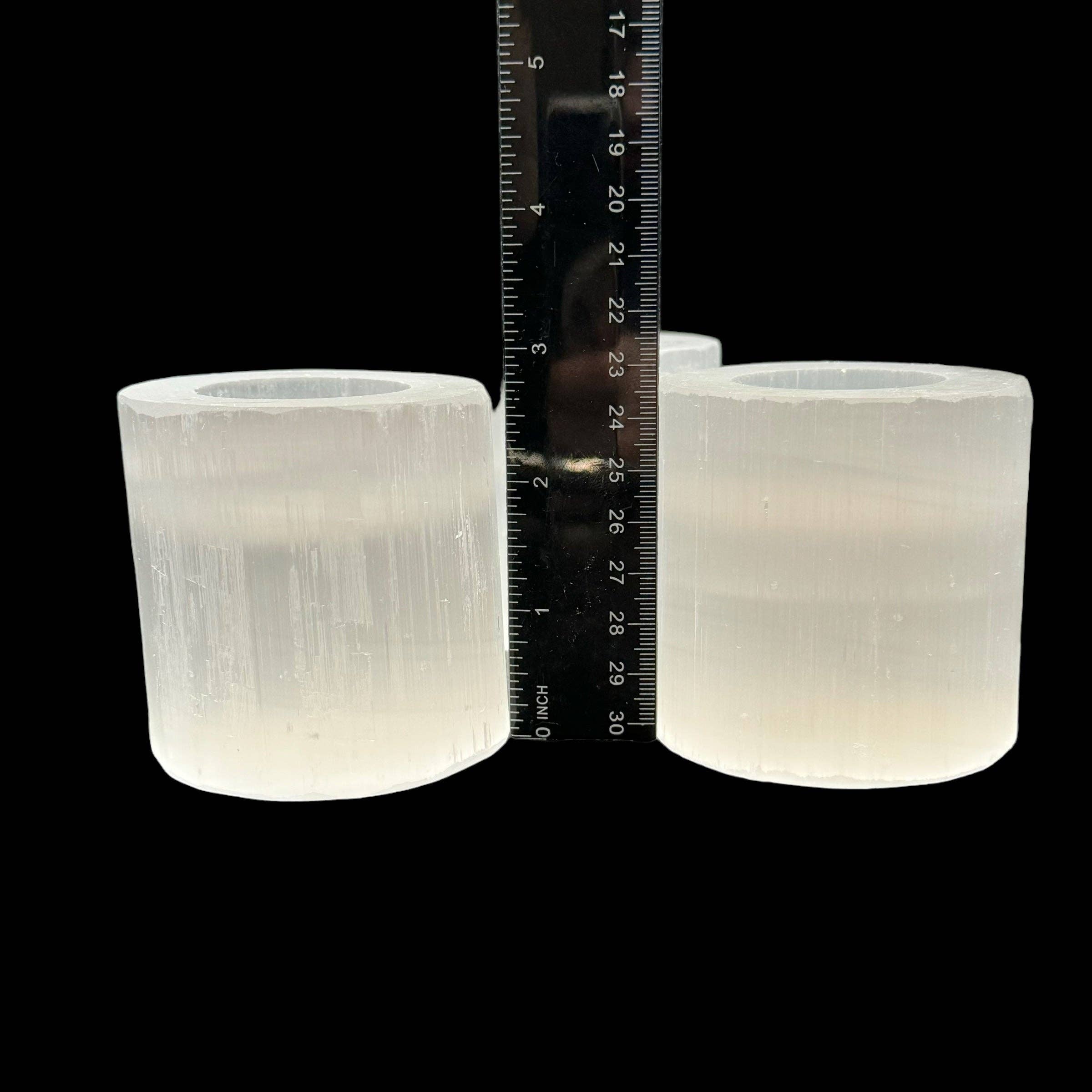 White Selenite Candle Holder - (2.5 - 3 in) for wholesale on Faire5
