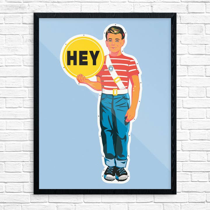 11'' x 14'' Hey Boy Print for wholesale by Fridgedoor