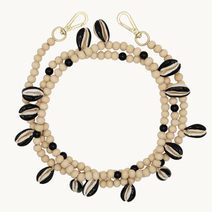 CHAÎNE COQUILLAGES MOANA - NOIR for wholesale by Louvini Paris