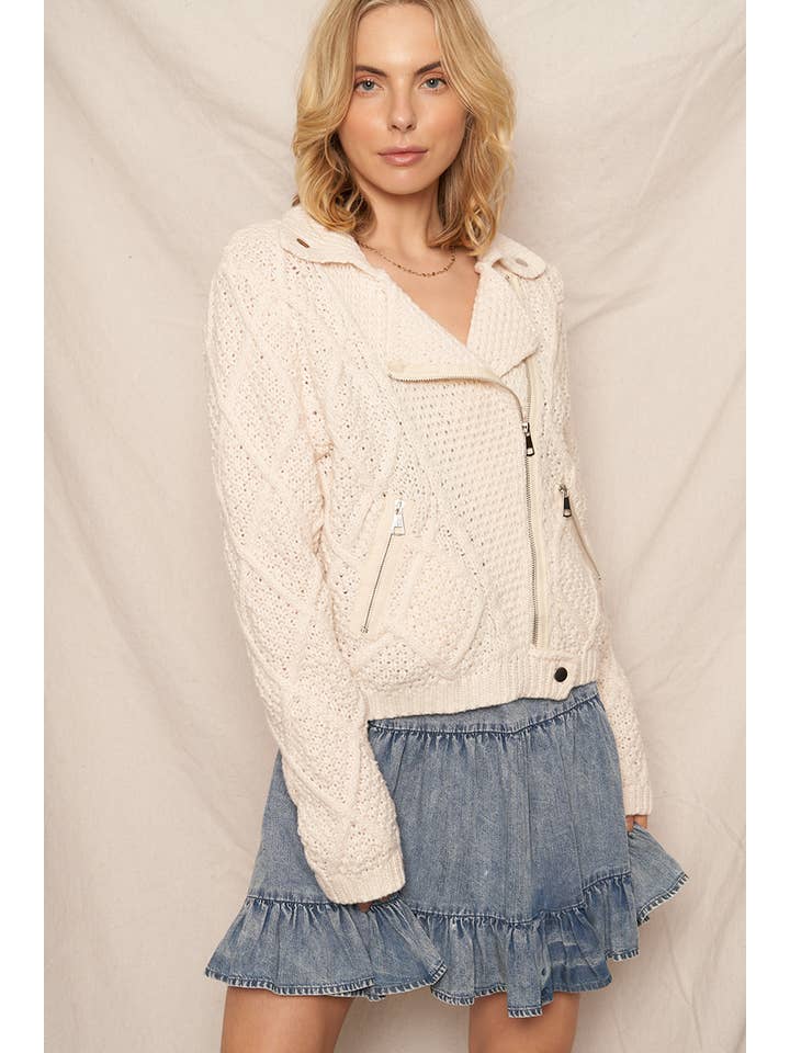 En Crème - Wholesale Shirt Jacket/Shacket - Women's - Long Sleeve Sweater Jacket