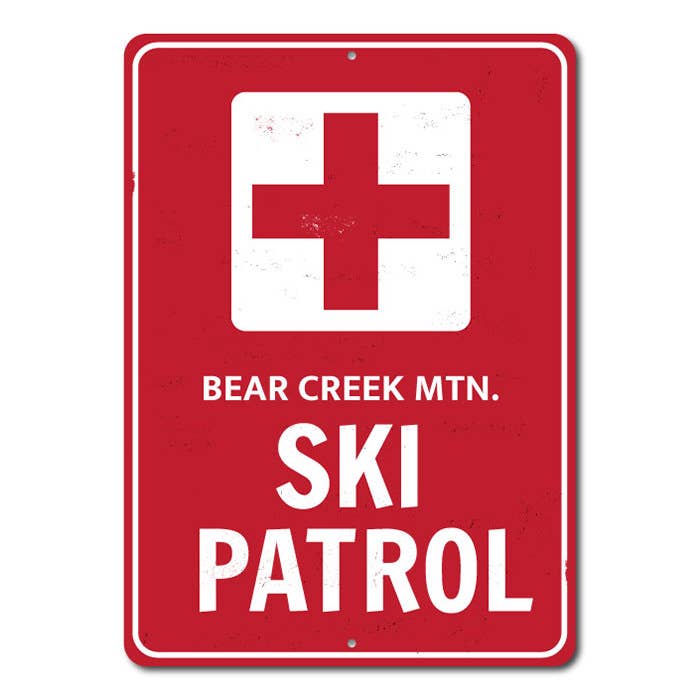 Ski Patrol Cross Bord voor wholesale door Lizton Sign Shop, Inc