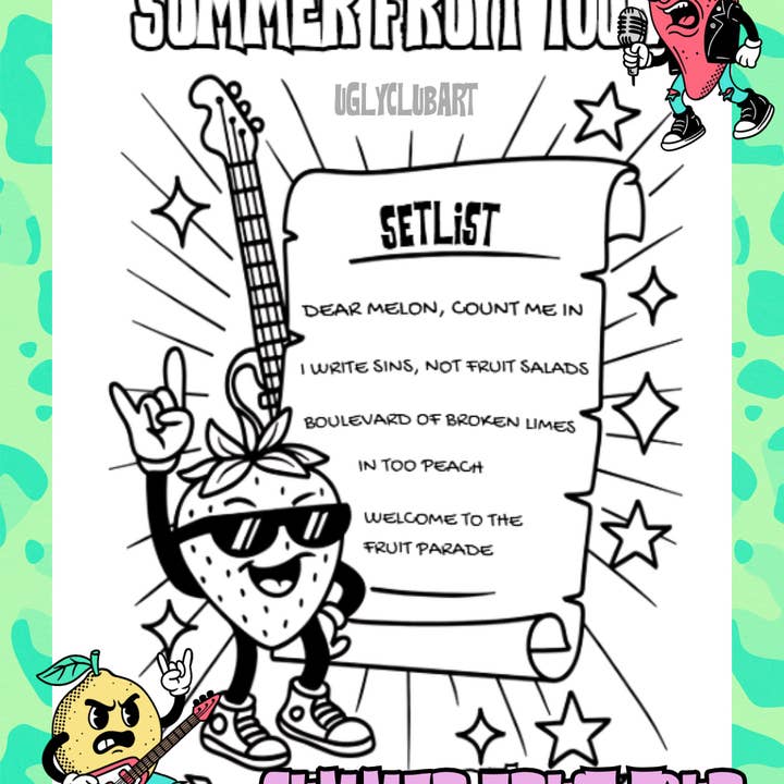 Mindful Colorings - Wholesale Colouring and activity book – adult - Coloring & Activity Book: Summer Fruit Tour2