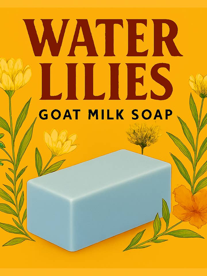 Geitenmelkzeep – Waterlelies | Zachte Kalmerende Handgemaakte Zeep voor wholesale door Ginger & Pine Apothecary