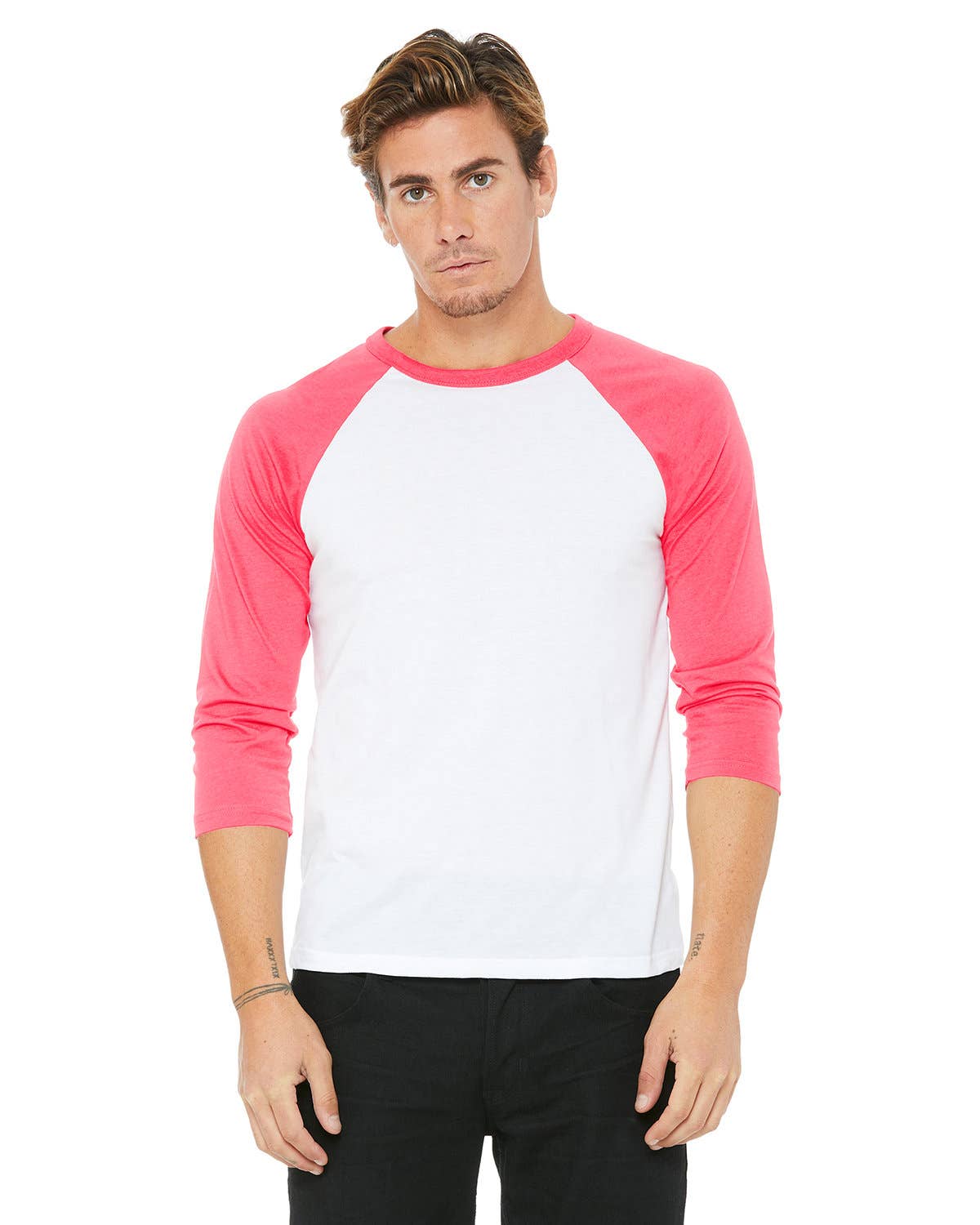 Total Apparel - Wholesale T-Shirt - Men's - Bella + Canvas 3200 - Unisex 3/4-Sleeve Baseball T-Shirt20