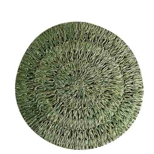 Fiorirà un giardino - Wholesale Placemat - Thick Woven Green Charger Plate Big D40 cm