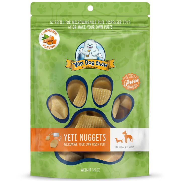 Yeti Dog Chew - Wholesale Pet Treats - Dog - Tumeric Yeti Yak Cheese Dog Nuggets Treats, 6 Pieces, 3.5 Oz0