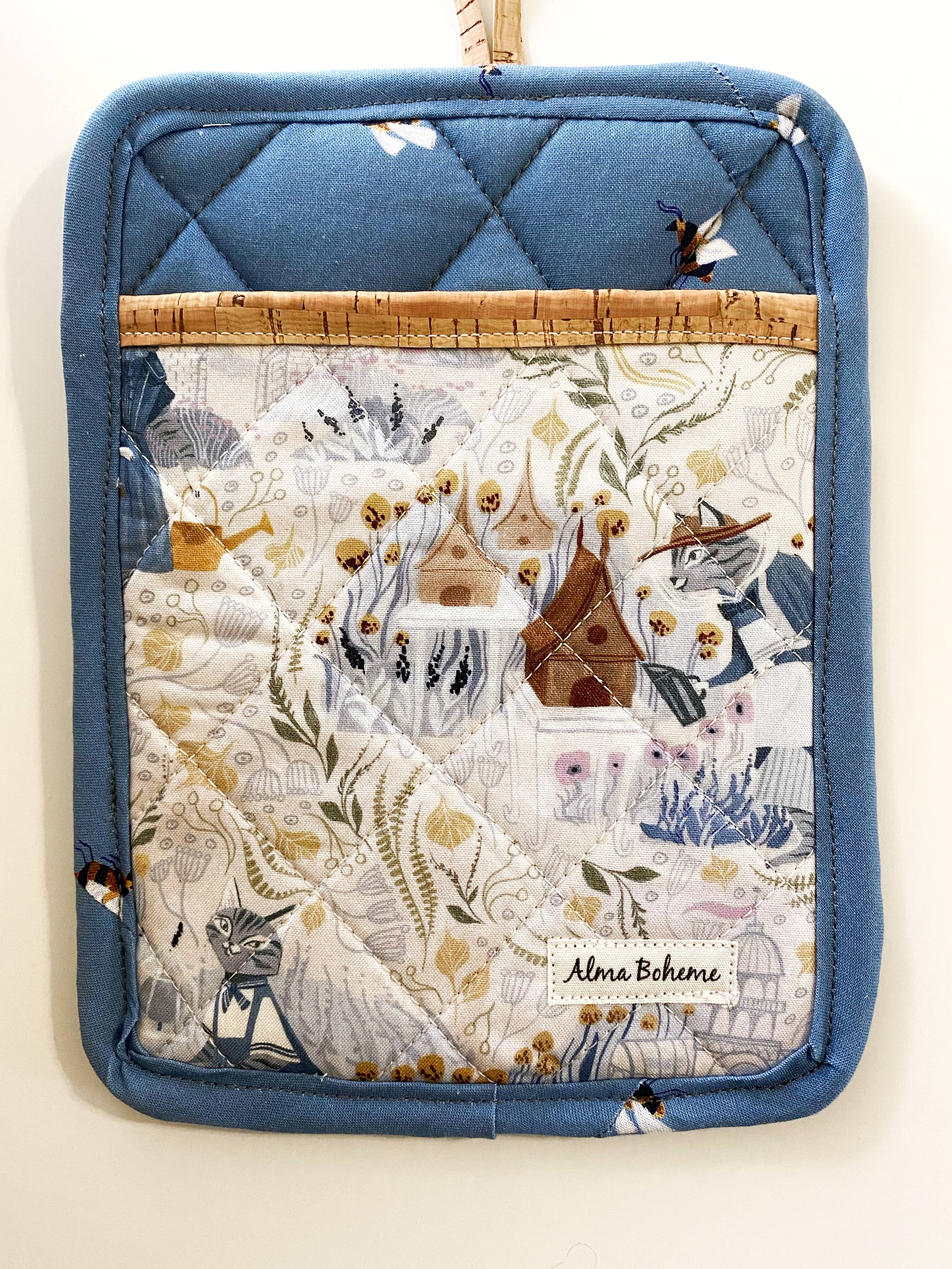 Alma Boheme Handmade - Wholesale Ovenwant/pothouder - Duurzame pannenlap van kurk en katoen met zakje59