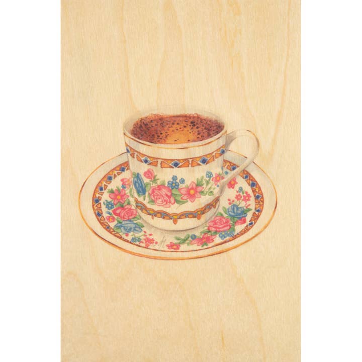 Wood Postcard Pastries Café for wholesale by Woodhi