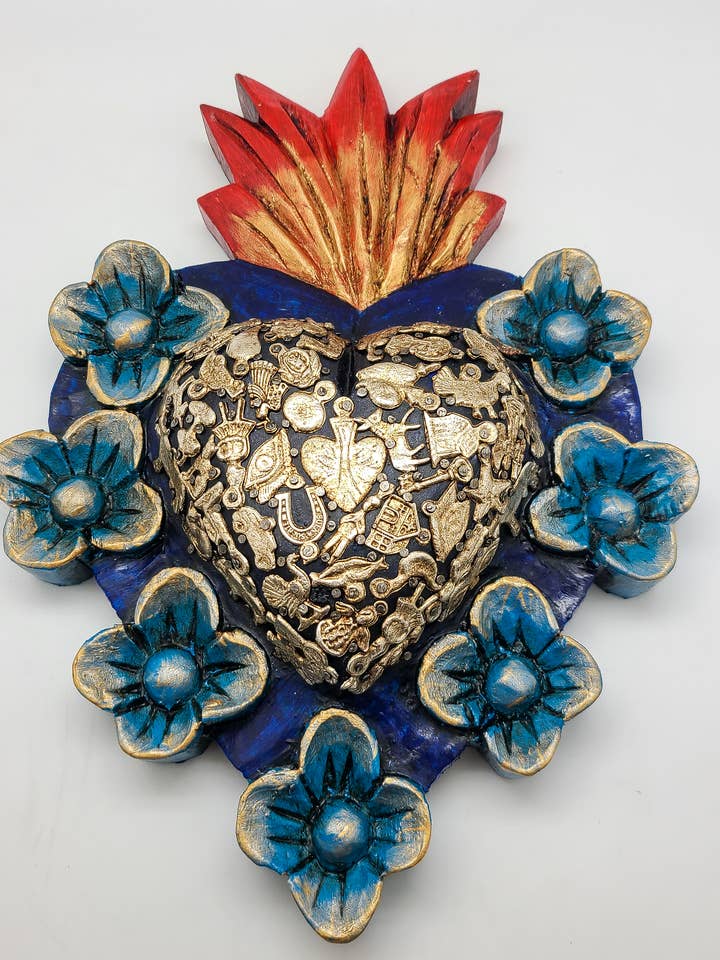 MXBH- Hand-carved Milagro Heart for wholesale by Contreras Designs