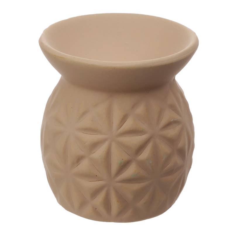Puckator EU - Wholesale Oil Warmer - Eden Ceramic Oil Burner with Embossed Triangle Pattern3