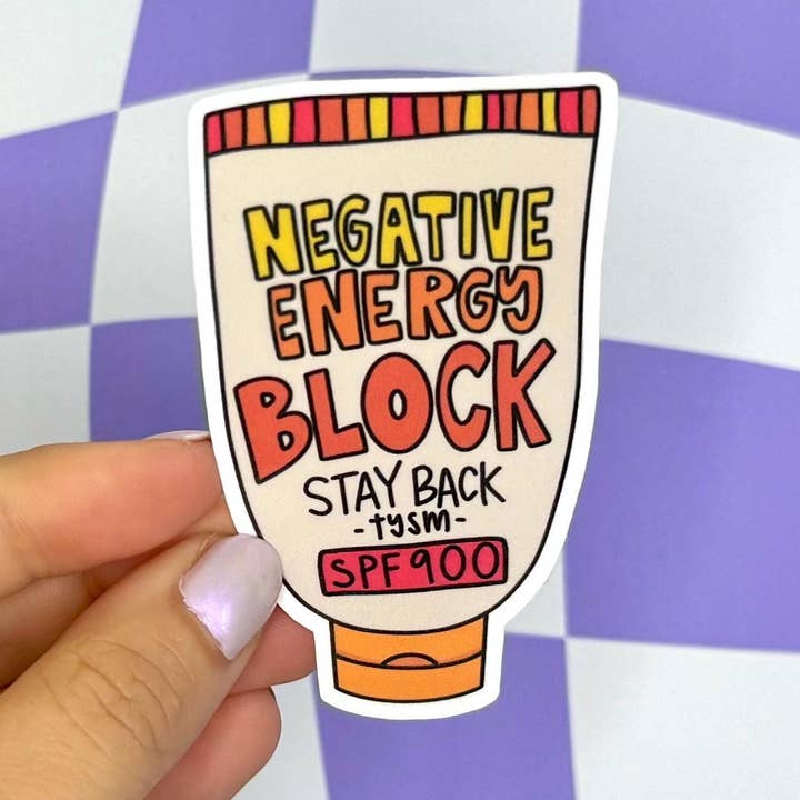 Autocollant de Blocage d'Énergie Négative pour la vente par Ordinary Joy Studio
