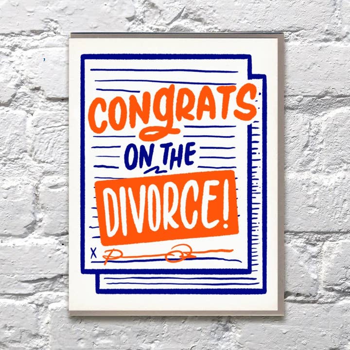 Proficiat echtscheiding voor wholesale door Bench Pressed