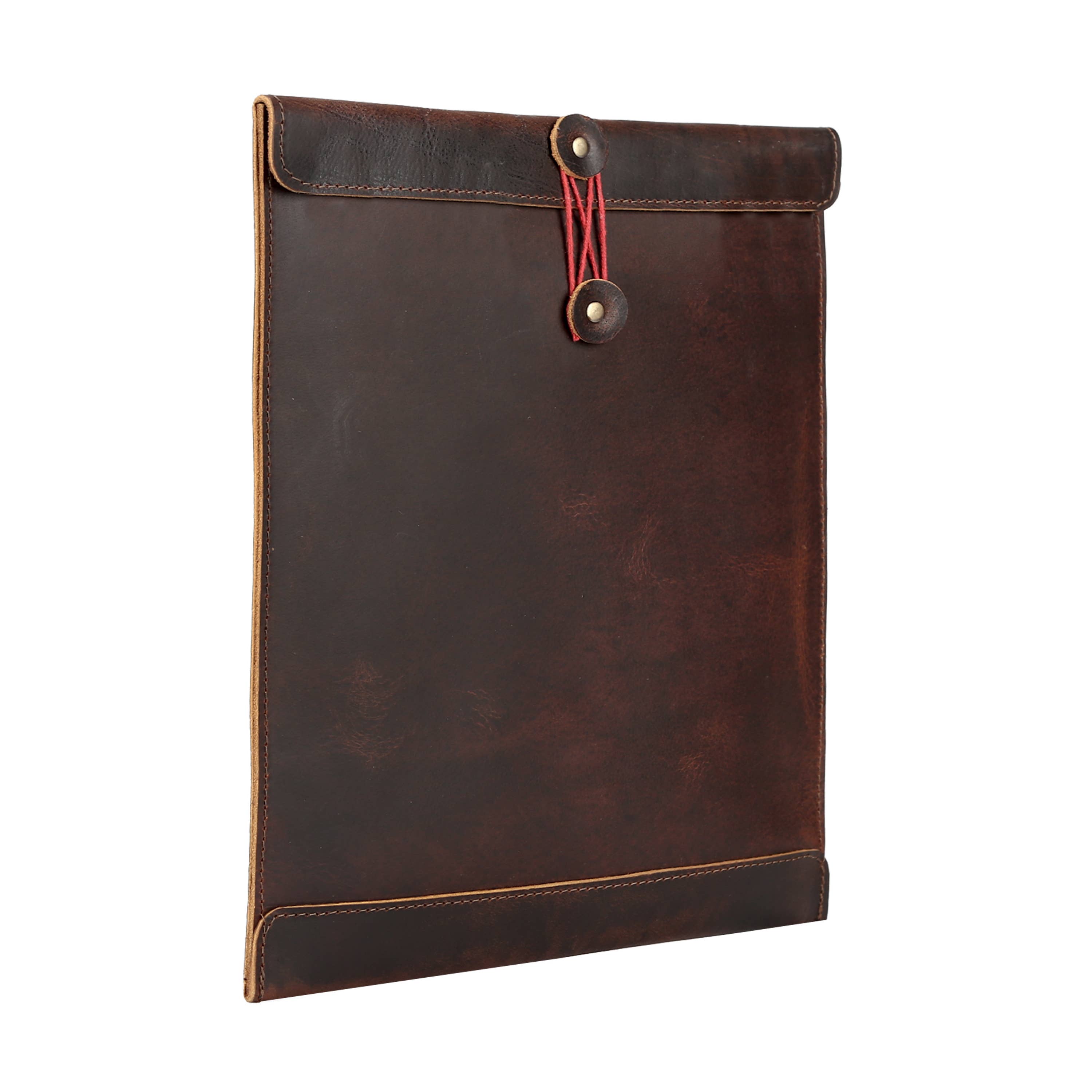 Tuzech Leather - Wholesale Envelopes - Leather Document Holder Mailing Envelope,Office & Work Resume Sales Portfolio Binder Folder-Interview/Legal Document Organizer Handmade (12.5 inches)11