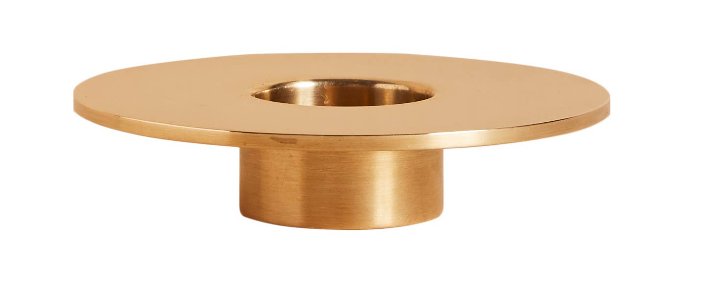 Aaron Probyn - Vendita all'ingrosso Portacandele - Portacandele Eclipse in ottone spazzolato2