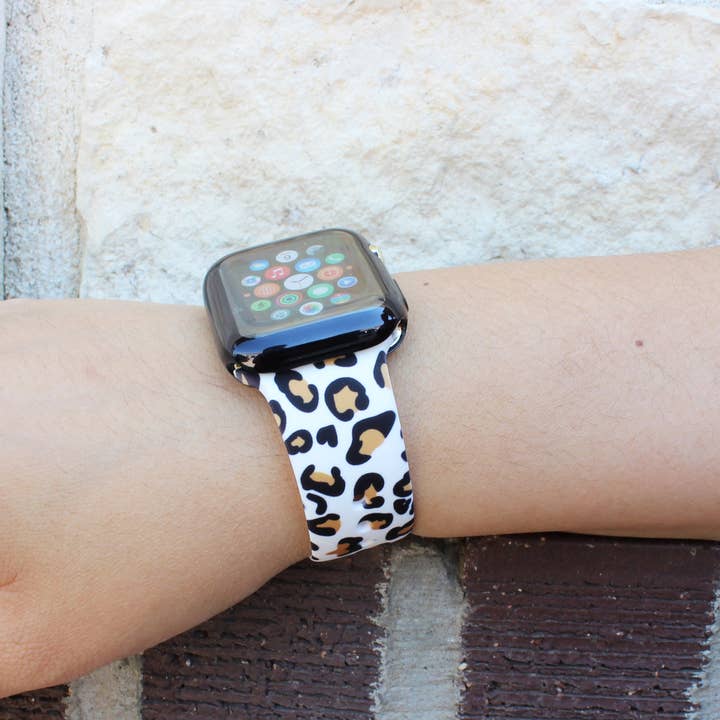 ShopTrendsNow - Wholesale Watch Band/Strap - Women's - Jabari Cheetah  Silicone Printed Bands for Apple Watch