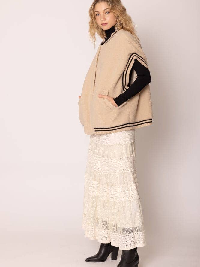 MiMi Wholesale - Wholesale Outerwear Vest - Women's - QCV420019 College Colors Sherpa Varsity Vest15