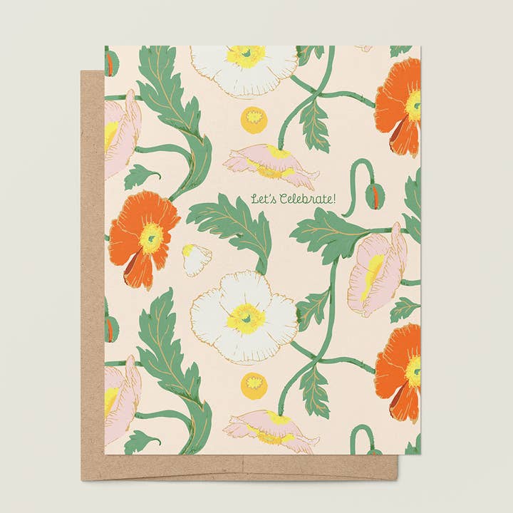 Champagne Bubbles A2 Greeting Card for wholesale by re:mused studio