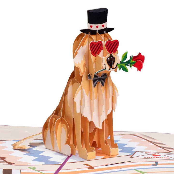 Carte pop-up Love Dog pour la vente par Paper Love