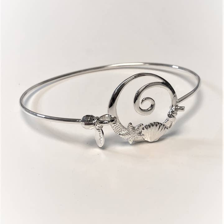 Ocean Wave Bangle Bracelet for wholesale by Fishgirl Designs