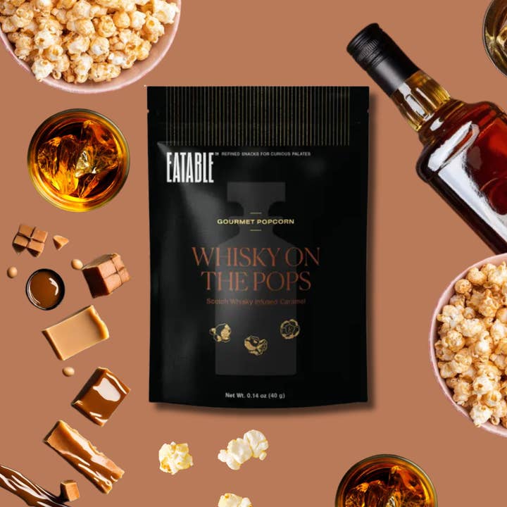 EATABLE Popcorn - Wholesale Popcorn - Mini Whisky on the Pops 🥃 Gourmet Caramel Kettle Popcorn5