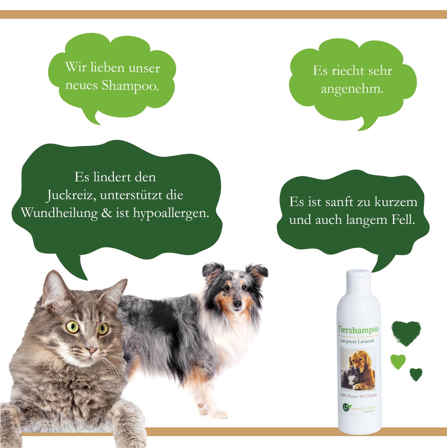 LT-Naturprodukte - Venta al por mayor Champú - Perros - Champú orgánico para mascotas, sin químicos ni jabón, hipoalergénico5