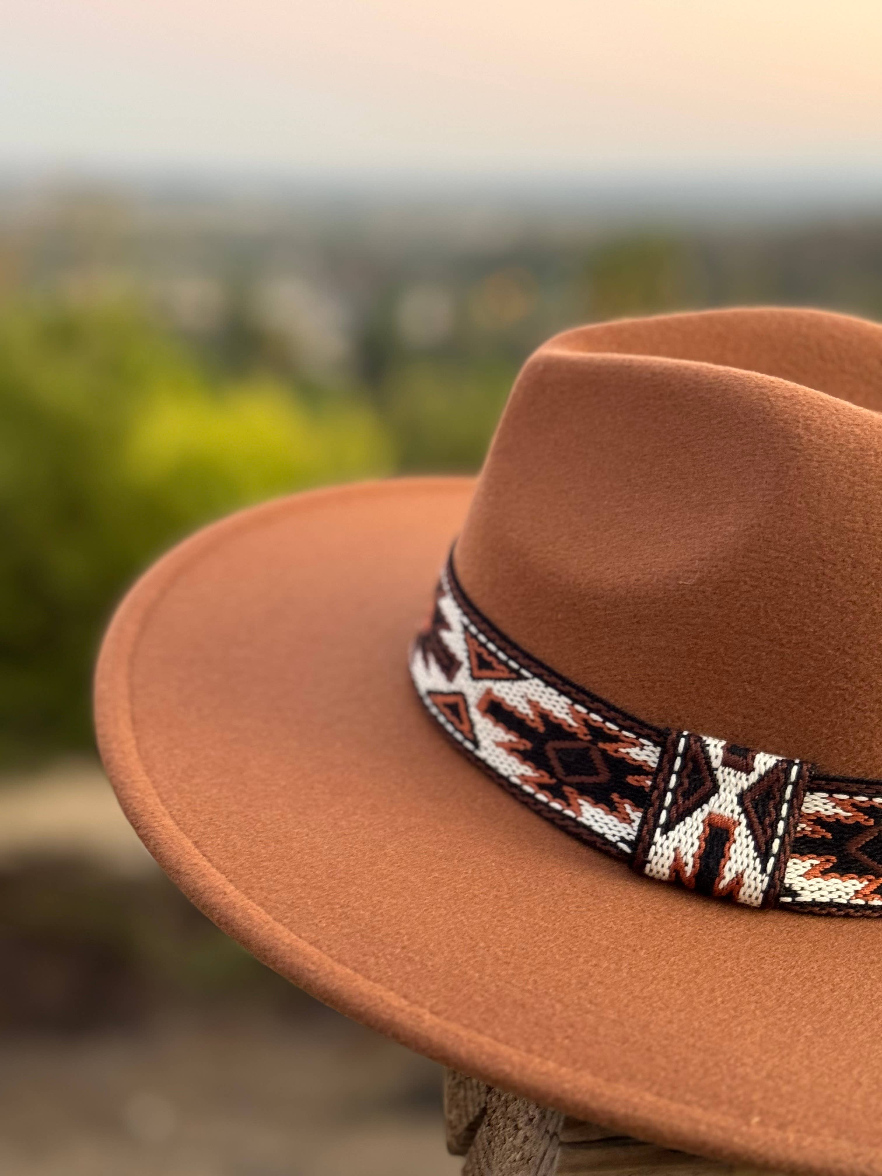 Justin & Taylor - Wholesale Fedora - Women's - Wild Pony | Fedora Adorned with Aztec Belt Trim9
