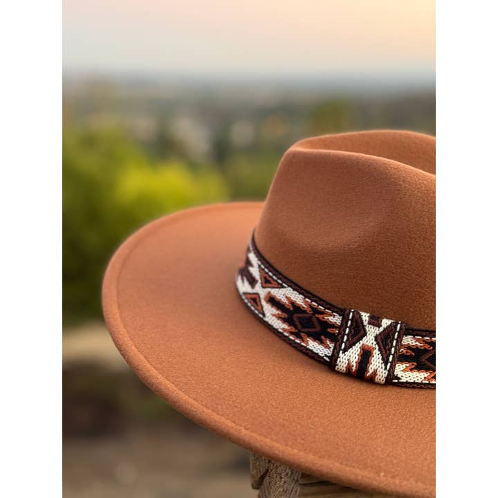 Justin & Taylor - Wholesale Fedora - Women's - Wild Pony | Fedora Adorned with Aztec Belt Trim9
