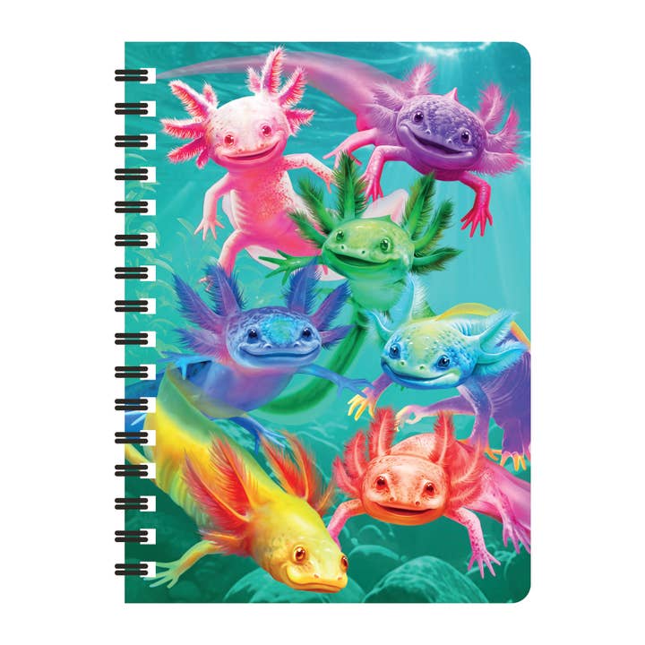 3D LiveLife Jotters - Axolotls for wholesale by Deluxebase