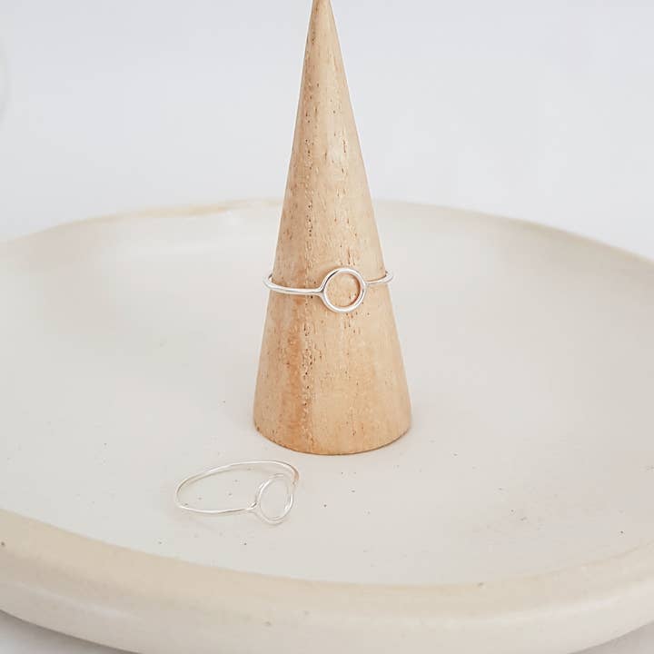 Fawn And Rose - Wholesale Band/Stacked Ring - Sterling Silver Circle Ring4