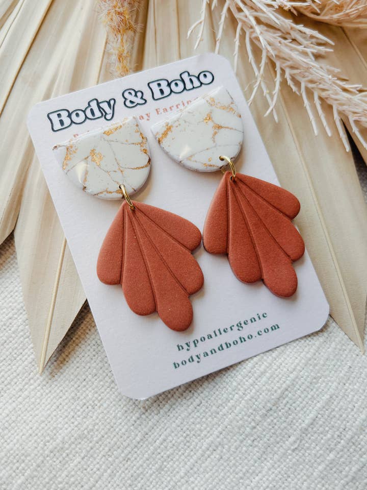The Tabitha Polymer Clay Earrings for wholesale by Body & Boho