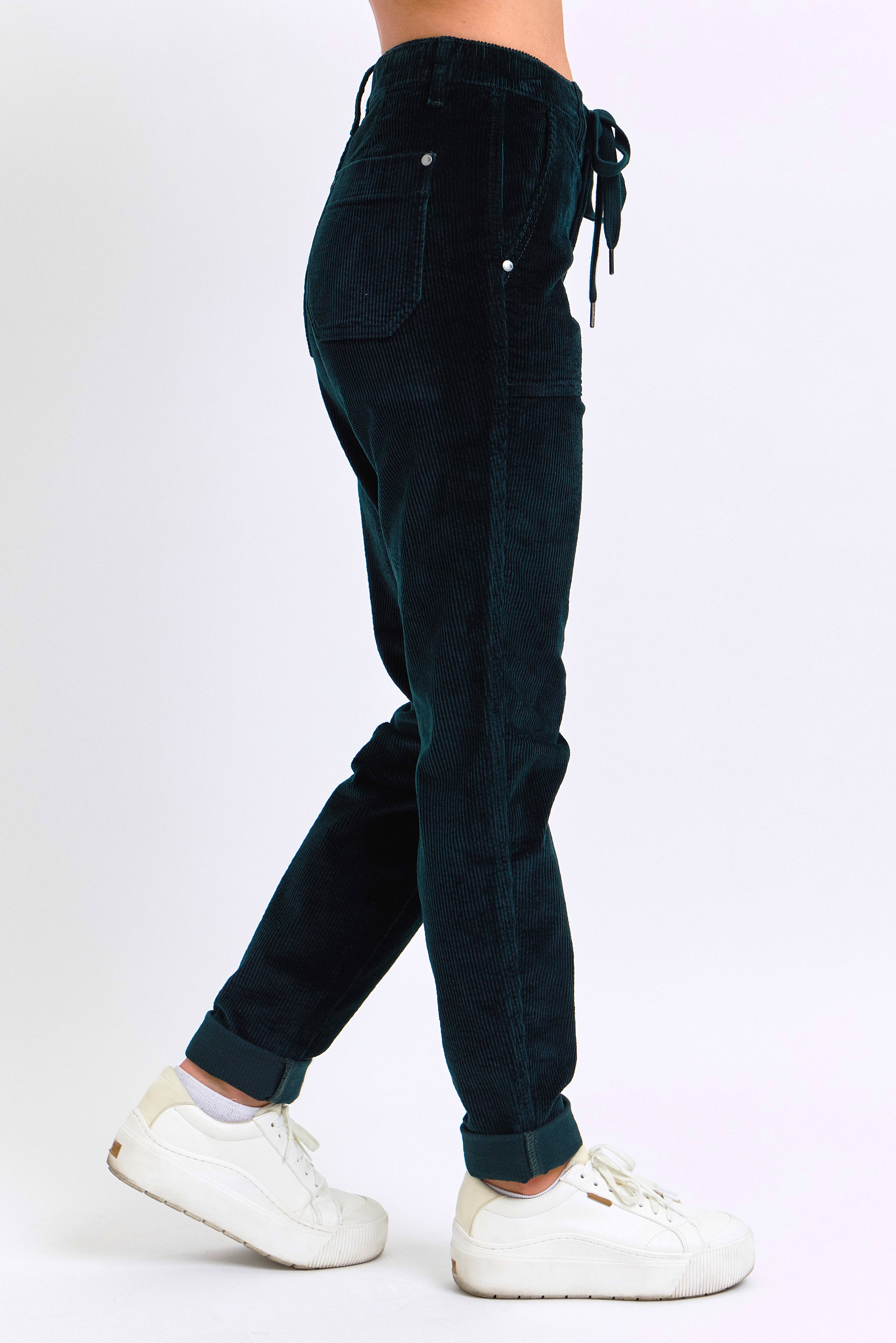 Emrld High Waisted Corduroy Cuffed Jogger for wholesale on Faire5