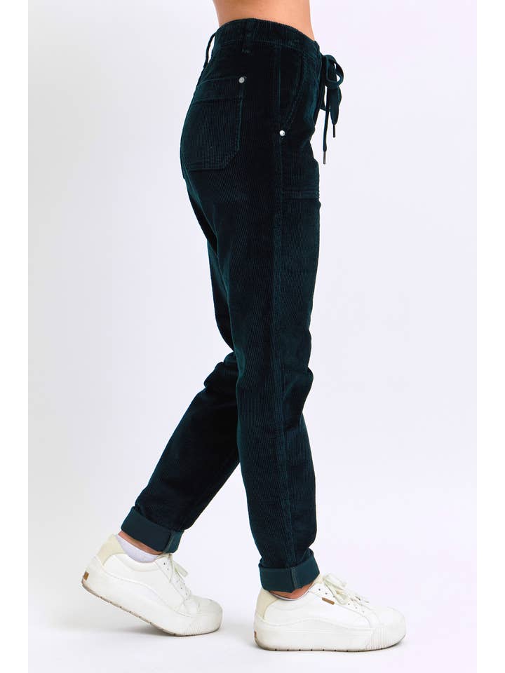 Emrld High Waisted Corduroy Cuffed Jogger for wholesale on Faire5