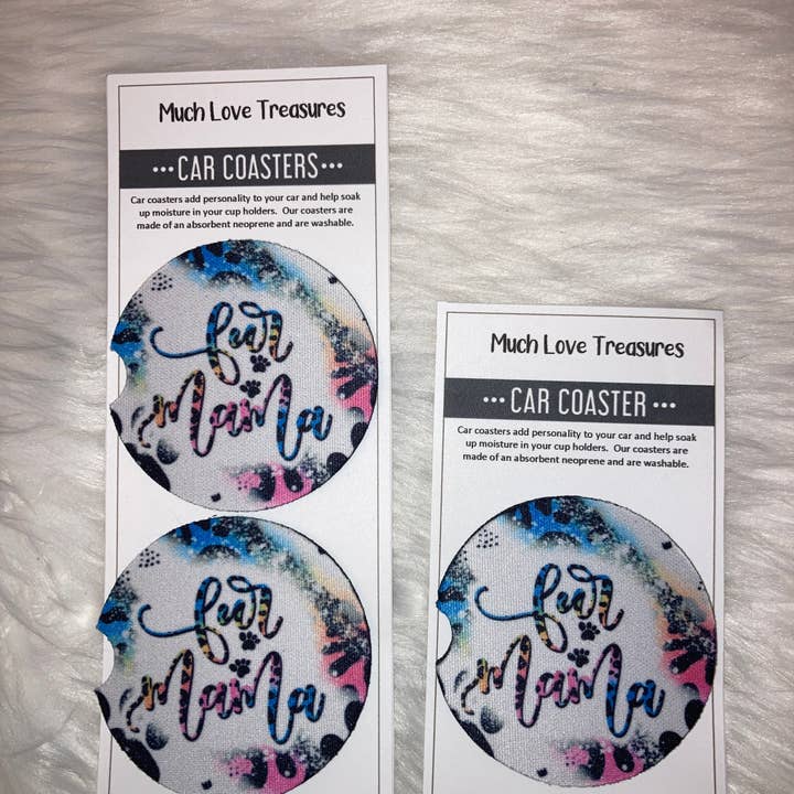 Fur Mama Car Coaster for wholesale by Much Love Treasures