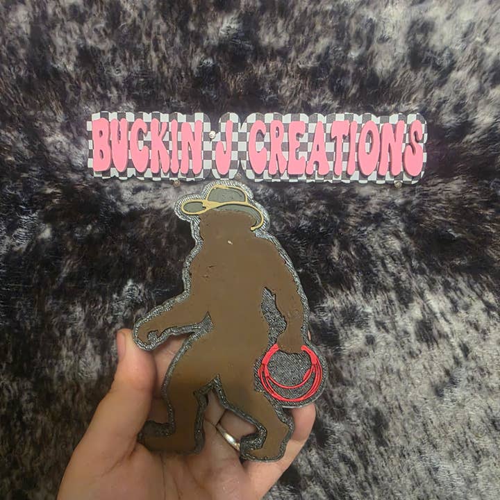Sasquatch Cowboy Handmade Car Air Freshener for wholesale by Buckin J Creations