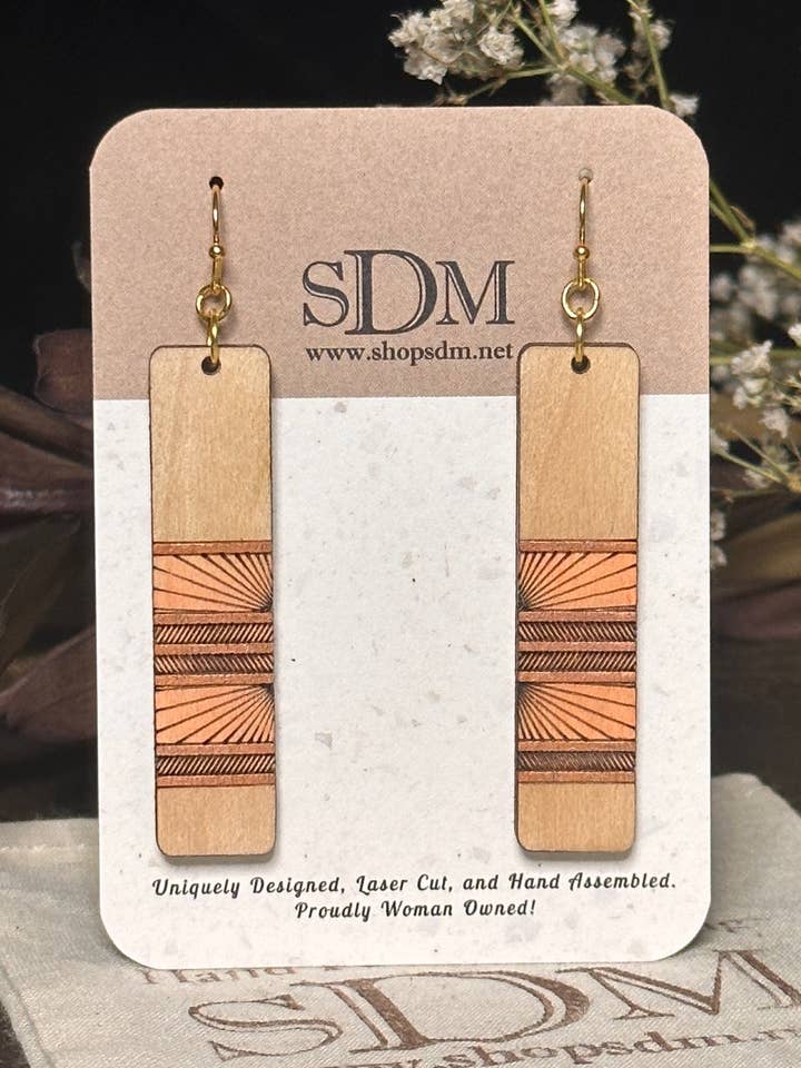 Wooden Rectangle With Geometric Design for wholesale by SDM